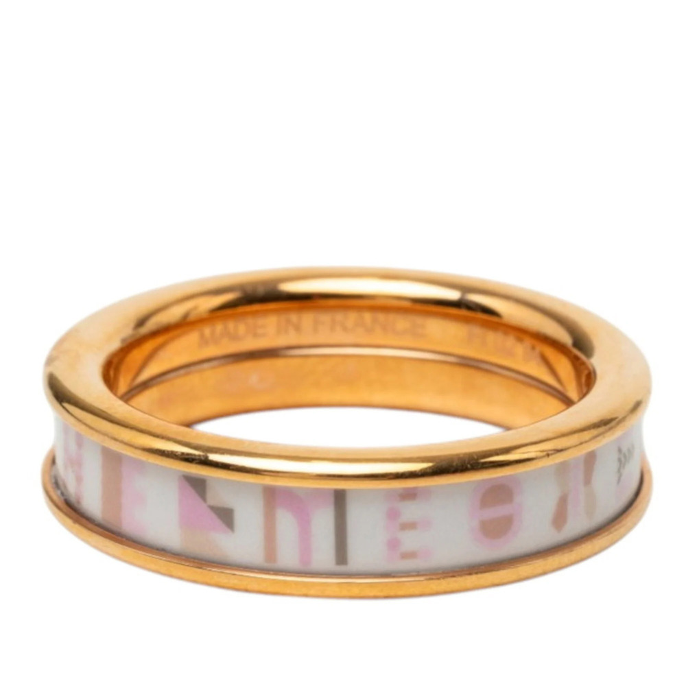 Hermes Bricol PM Ring, Size #T57, Gold Multicolor Plated, Women's.